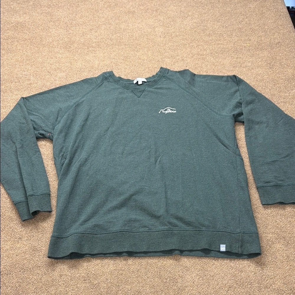 Peter Millar Mens Green Long Sleeve The Rock Golf Pullover Sweatshirt XL